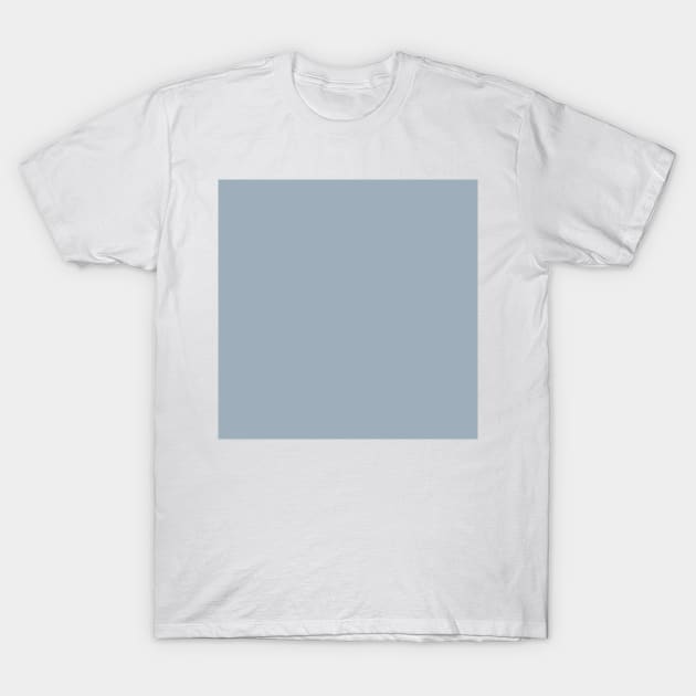 Solid Storm Light Blue Gray Monochrome Minimal Design T-Shirt by HiddenPuppets